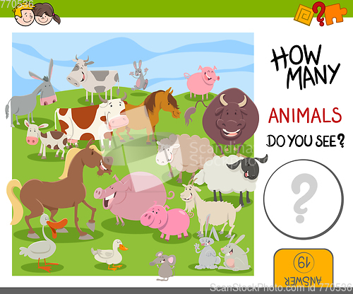 Image of how many farm animals game