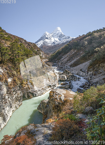 Image of Ama Dablam summit in Himalayas