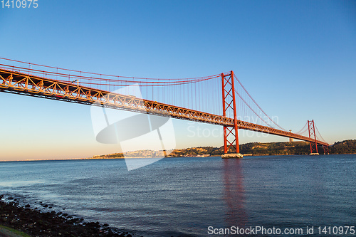 Image of Rail bridge  in Lisbon, Portugal.