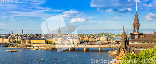 Image of Ppanorama of the Old Town (Gamla Stan) in Stockholm, Sweden