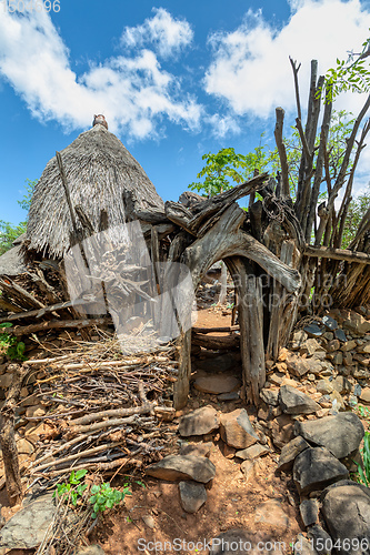 Image of fantastic walled village tribes Konso, Ethiopia