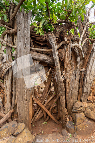 Image of fantastic walled village tribes Konso, Ethiopia