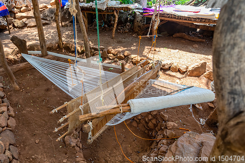 Image of Hand loom in Konso village, Ethiopia