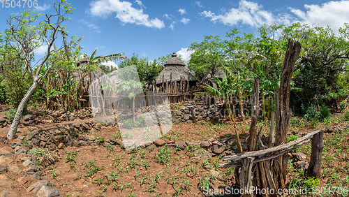 Image of fantastic walled village tribes Konso, Ethiopia