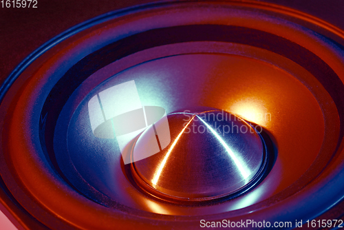 Image of colorful loudspeaker detail