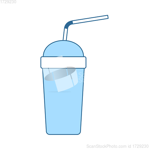 Image of Disposable Soda Cup And Flexible Stick Icon