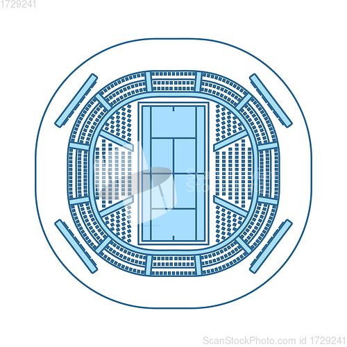 Image of Tennis Stadium Aerial View Icon