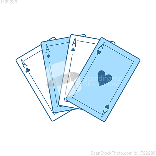 Image of Set Of Four Card Icons