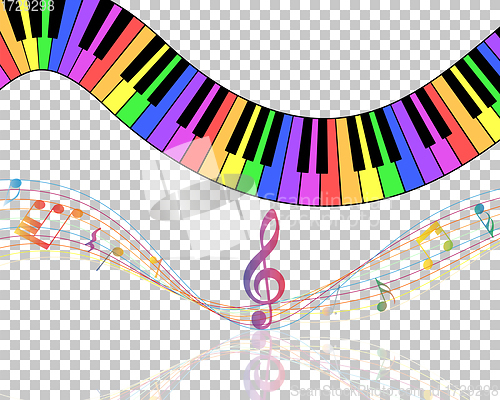 Image of Musical Notes Background