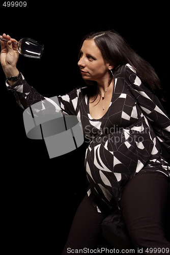 Image of woman with glass