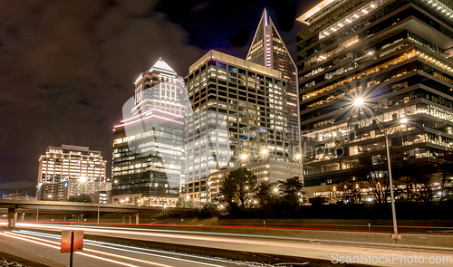 Image of Downtown Charlotte North Carolina USA at Sunrise