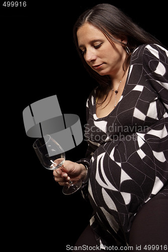 Image of woman with glass