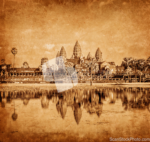 Image of Angkor Wat, Cambodia vintage image