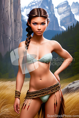 Image of beautiful young woman in a dreamy fantasy world.