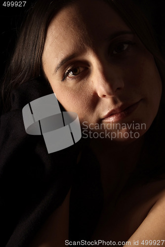 Image of dark-haired woman portrait