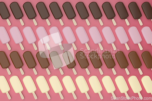 Image of Many chocolate ice creams