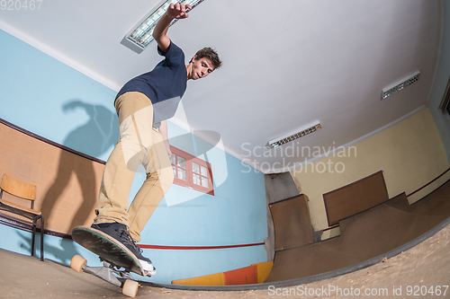 Image of Skateboarder performing a trick