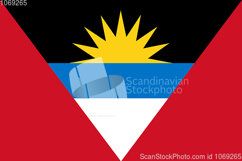 Image of Colored flag of Antigua and Barbuda