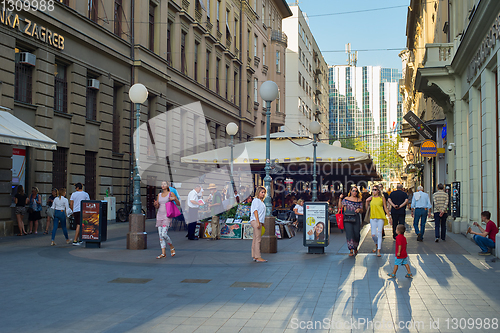 Image of People at Downtown street. Zagreb