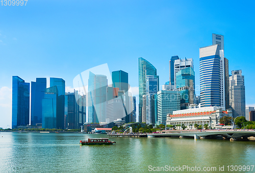 Image of cityscape Singapore financial district view
