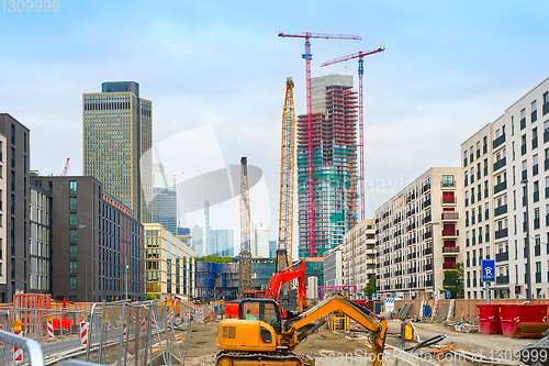 Image of Construction site in Frankfurt downtown