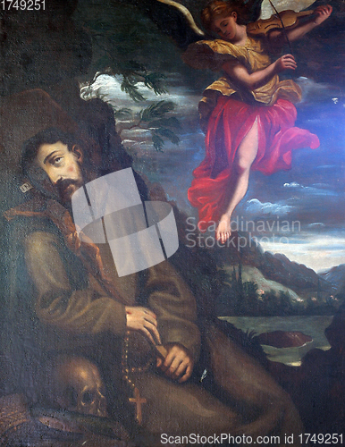 Image of St Francis Comforted by an Angel