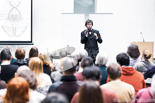 Image of Speaker Talking at Business Conference.