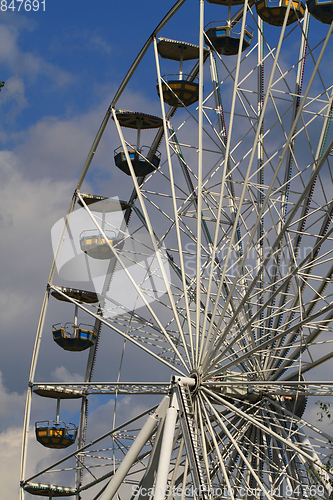 Image of old carousel wheel 