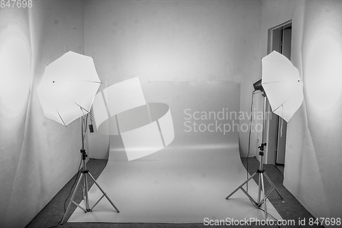 Image of black and white photo studio 