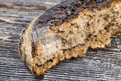 Image of rye flour bread, close-up