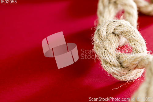 Image of tangled and knotted thick rope
