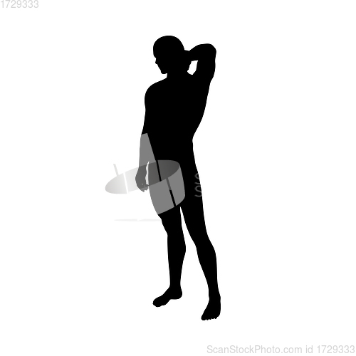 Image of Standing Pose Man Silhouette