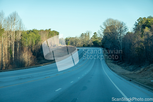 Image of morning drive on a secondary road in york sc