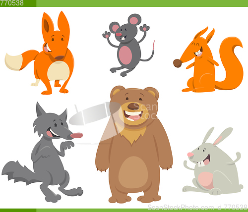 Image of cute animals cartoon set