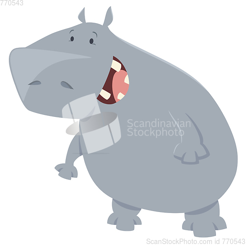 Image of hippo cartoon animal character