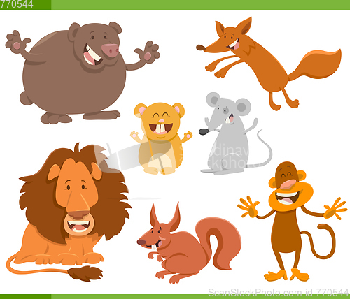 Image of cute animal characters set