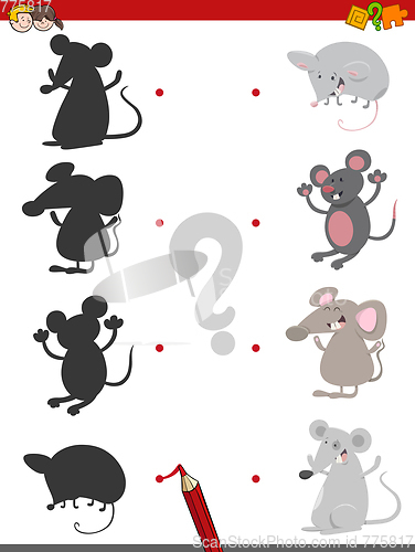 Image of shadow game with mice