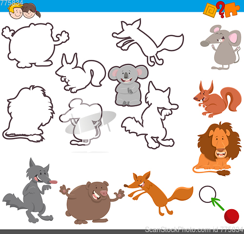 Image of educational activity with cute animals