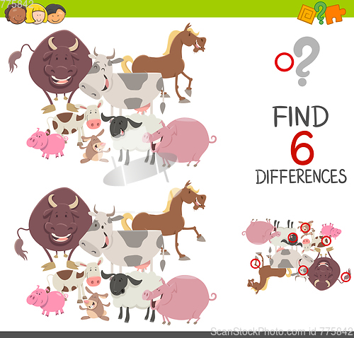 Image of preachool finding differences game