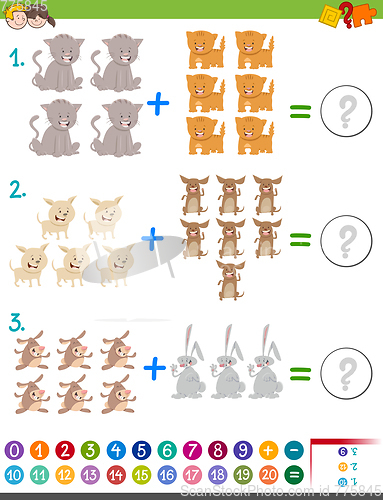 Image of addition maths game for children