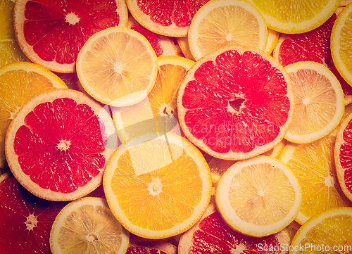 Image of Colorful citrus fruit slices