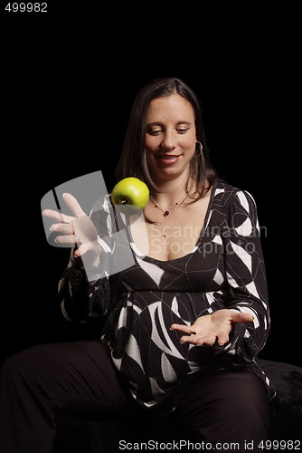 Image of woman with apple