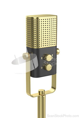 Image of Gold audio microphone