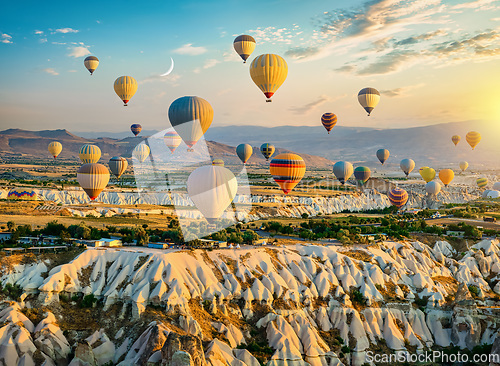 Image of Air balloons flying over Cappadocia