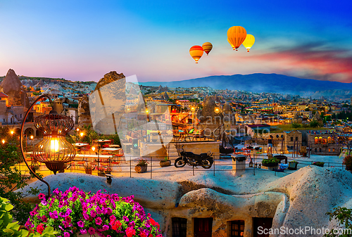 Image of Balloons at sunrise in Turkey