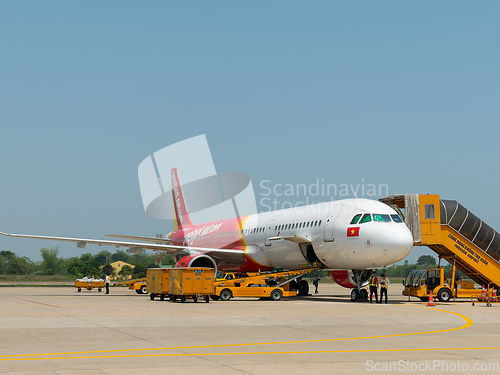 Image of VietJet Airbus A321 NEO at Tho Xuan Airport at Thanh Hoa, Vietna