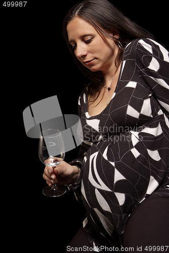 Image of woman with glass