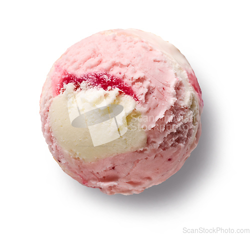 Image of vanilla and strawberry ice cream