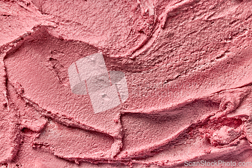 Image of pink homemade ice cream texture