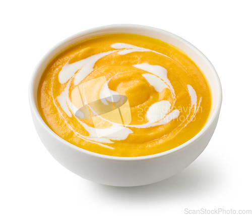 Image of bowl of pumpkin cream soup